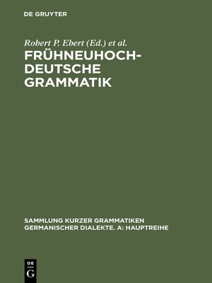 cover image of Frühneuhochdeutsche Grammatik
